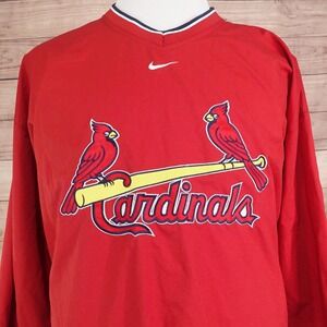 St. Louis Cardinals Jacket XL Red Nike Center Swoosh Mens Pullover Vintage y2k